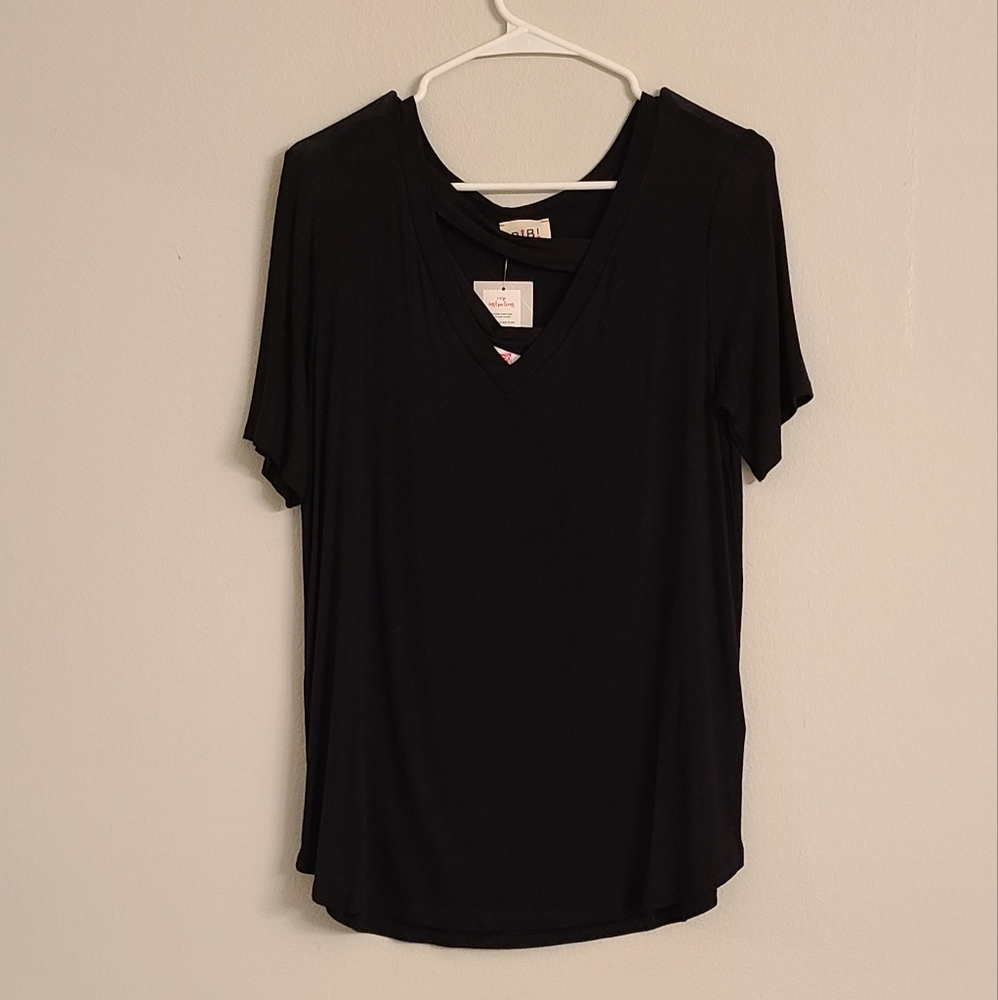 Black Double strap Tee